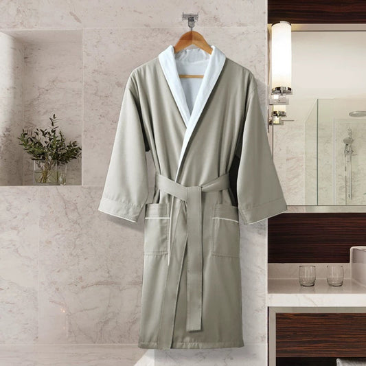 Peach Skin Dressing Gown, Shawl Collar, Hoodless, Quick-Drying and Absorbent